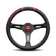 Momo Drifting Steering Wheel 330Mm - 350Mm Black Lth Red Inserts 90Mm Dish Wheels And Accessories