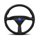 Momo Montecarlo Steering Wheel 320Mm - 350Mm Black Leather/Blue Stitch & Wheels And Accessories