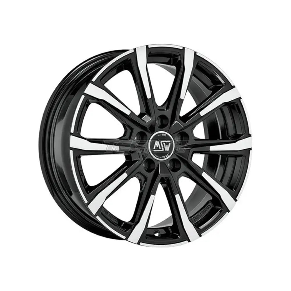 MSW All Season 79 Alloy Wheel 18x7.5 ET49.5 5x114.3 Gloss Black Full Polished 67.1mm CB Alloy Wheels
