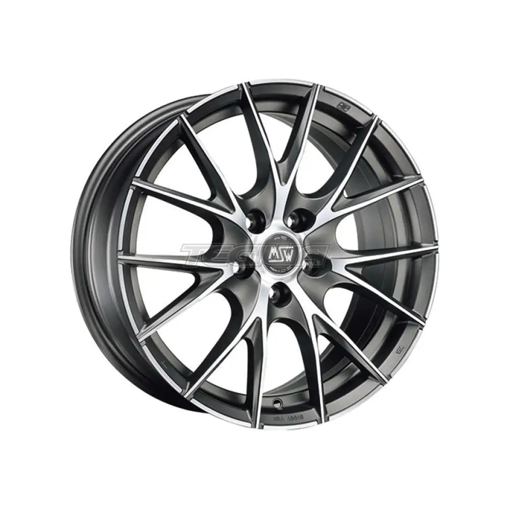 MSW Avantgarde 25 Alloy Wheel 17x8 ET35 5x112 Matt Titanium Full Polished 73mm CB Alloy Wheels