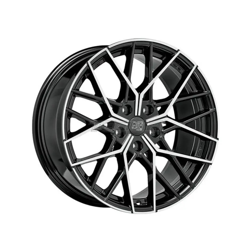 MSW Avantgarde 74 Alloy Wheel 19x8 ET27 5x112 Gloss Black Full Polished 73mm CB Alloy Wheels