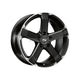 MSW Off-Road & Van 45 Alloy Wheel 17x8 ET42 5x115 Matt Black Full Polished 70.2mm CB Alloy Wheels