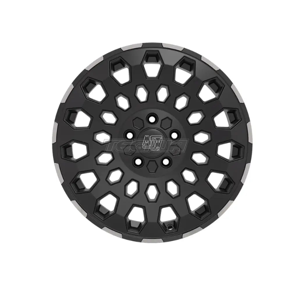 MSW Off-Road & Van 99 Alloy Wheel 17x8 ET37 5x127 Matt Black Polished Lip 71.6mm CB Alloy Wheels