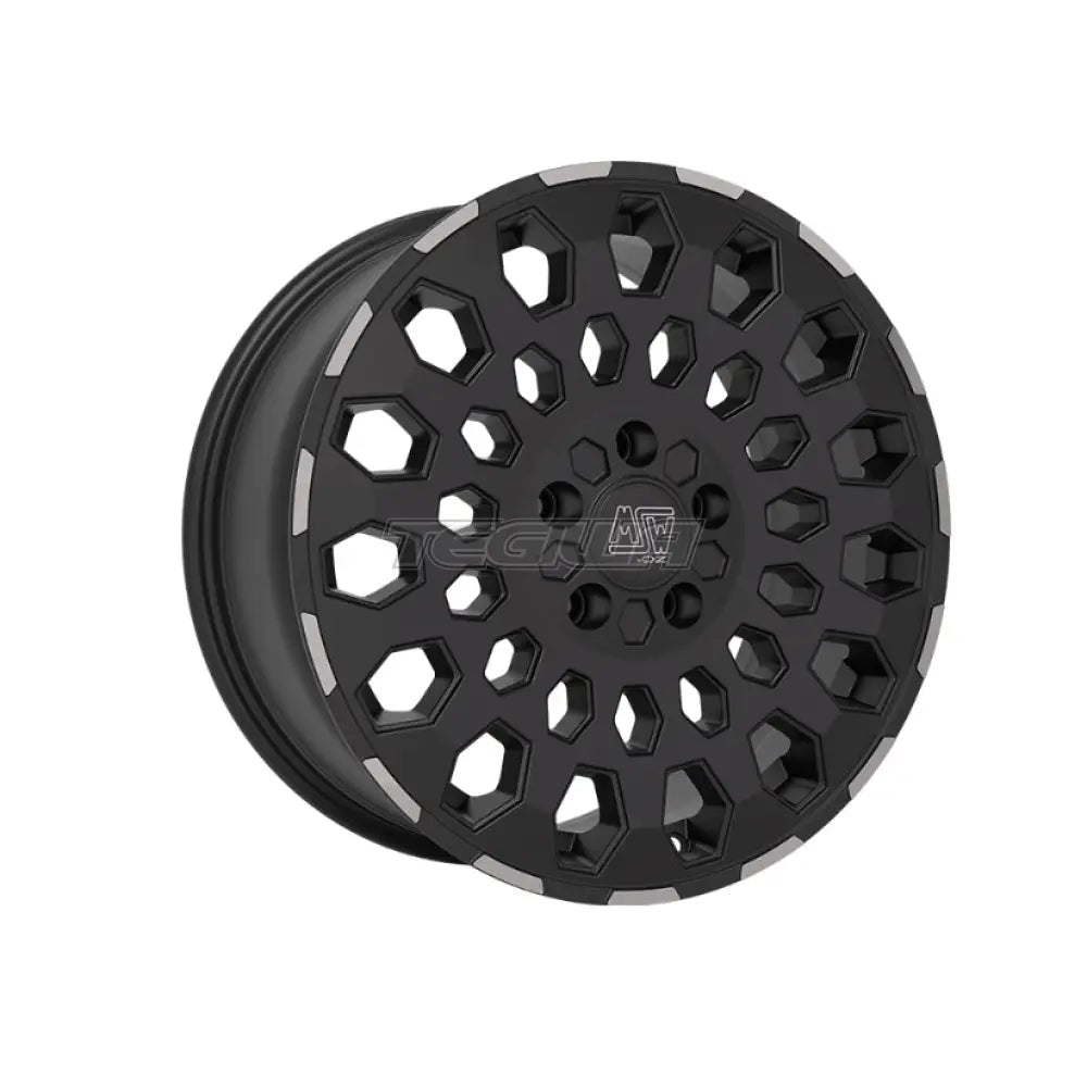 MSW Off-Road & Van 99 Alloy Wheel 17x8 ET45 5x108 Matt Black Polished Lip 65.1mm CB Alloy Wheels