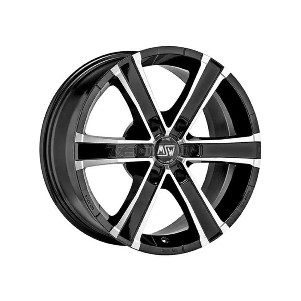 MSW Off-Road & Van Sahara 6 MSW Alloy Wheel 18x8 ET25 6x139.7 Gloss Black Full Polished 106.1mm CB Alloy Wheels