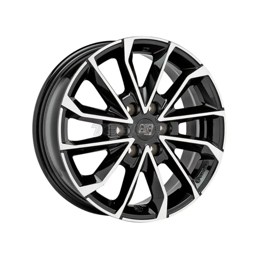 MSW Urban Cross 42 Van Alloy Wheel 17x6.5 ET50 6x120 Gloss Black Full Polished 74.6mm CB Alloy Wheels