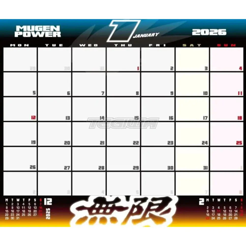 Mugen Calendar 2026 - Lanyards Keyrings & Gifts