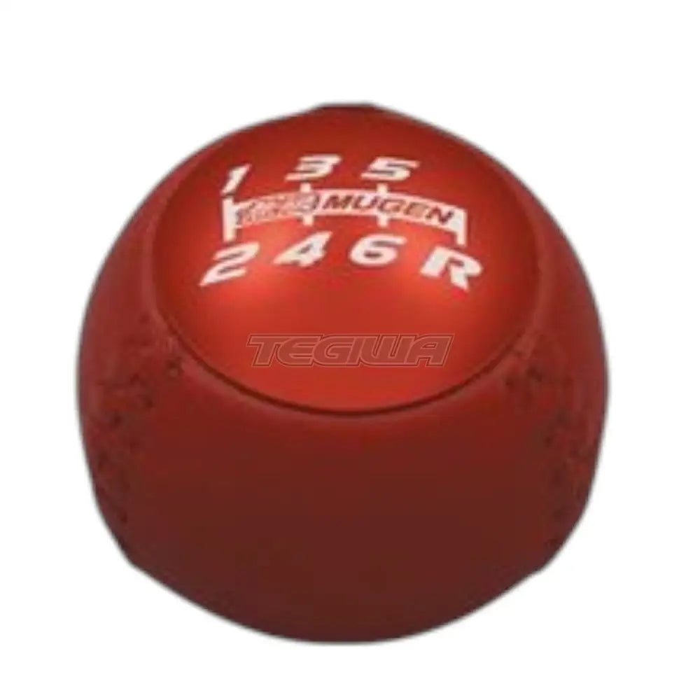 Mugen Leather Gear Shift Knob - Red - Gear Knobs