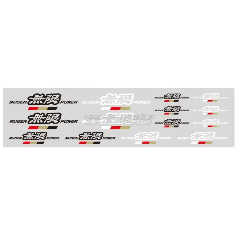 Mugen Power Stickers Set Black And White - Decals & Stickers