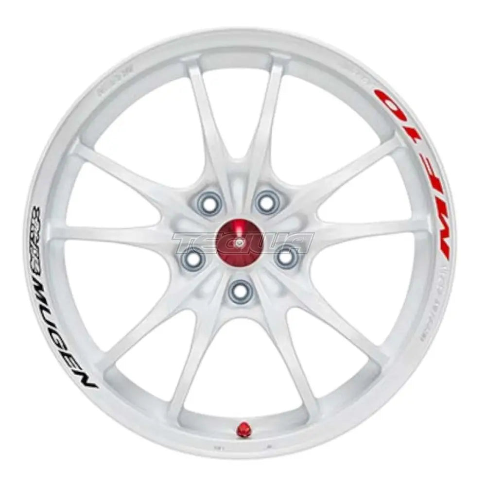 Mugen Rim Stickers For MF10 Alloy Wheels - 18In / Red - Decals & Stickers