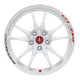 Mugen Rim Stickers For MF10 Alloy Wheels - 18In / Red - Decals & Stickers