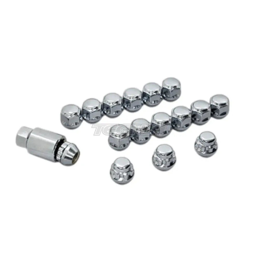 Mugen Short Wheel Nut and Lock Set Honda Super-ONE / Super-N JG6 26+ - Silver - Washers Bolts & Nuts