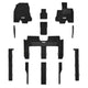 Mugen Sports Floor Matt Set Honda Odyssey RC1-4 16-25 - Black and Silver - Mats
