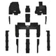 Mugen Sports Floor Matt Set Honda Odyssey RC1-4 16-25 - Black - Mats