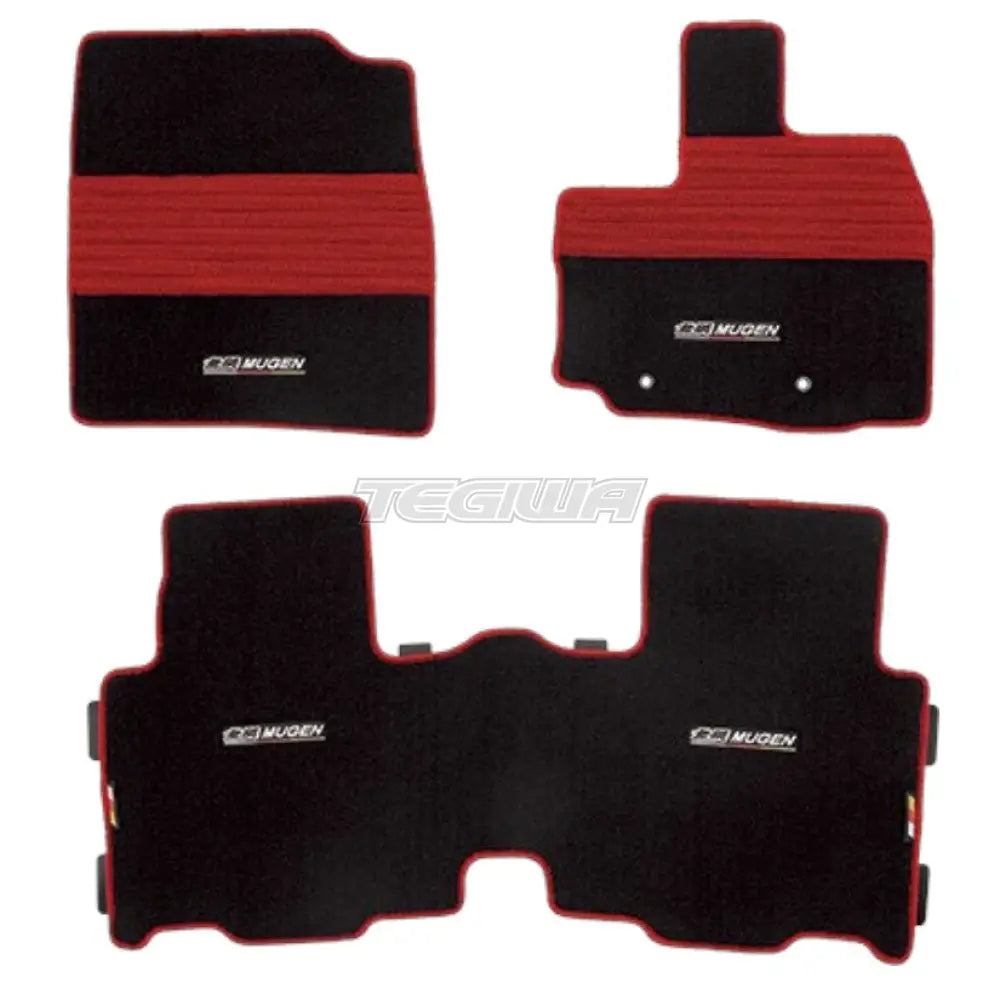 Mugen Sports Mat Set Black and Red Honda N-Van J1-2 18-25 - Mats