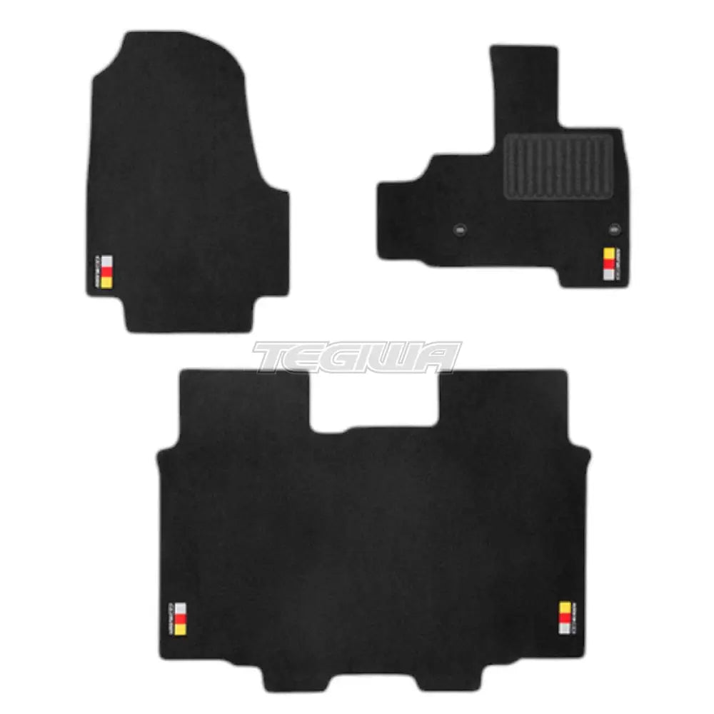 Mugen Sports Mat Set Honda N-Box Custom JF5-6 23+ - Black and Silver - Mats