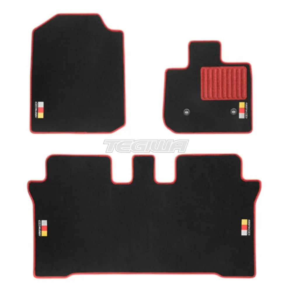 Mugen Sports Mat Set Honda N-One JG3-4 20+ CVT - Black and Red - Mats