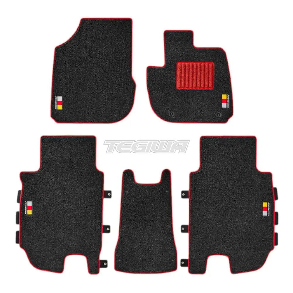 Mugen Sports Mat Set Honda Vezel RV 21+ Inc RS - Black and Red - Mats