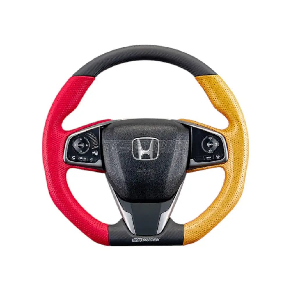 Mugen Sports Steering Wheel Honda Civic FK7 16-22 - Red/Gold Edition - Steering Wheels and Accessories