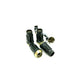 Muteki Sr45-S Open End Locking Wheel Nuts M12X1.25 / Black/Yellow Zinc Plated Washers & Studs