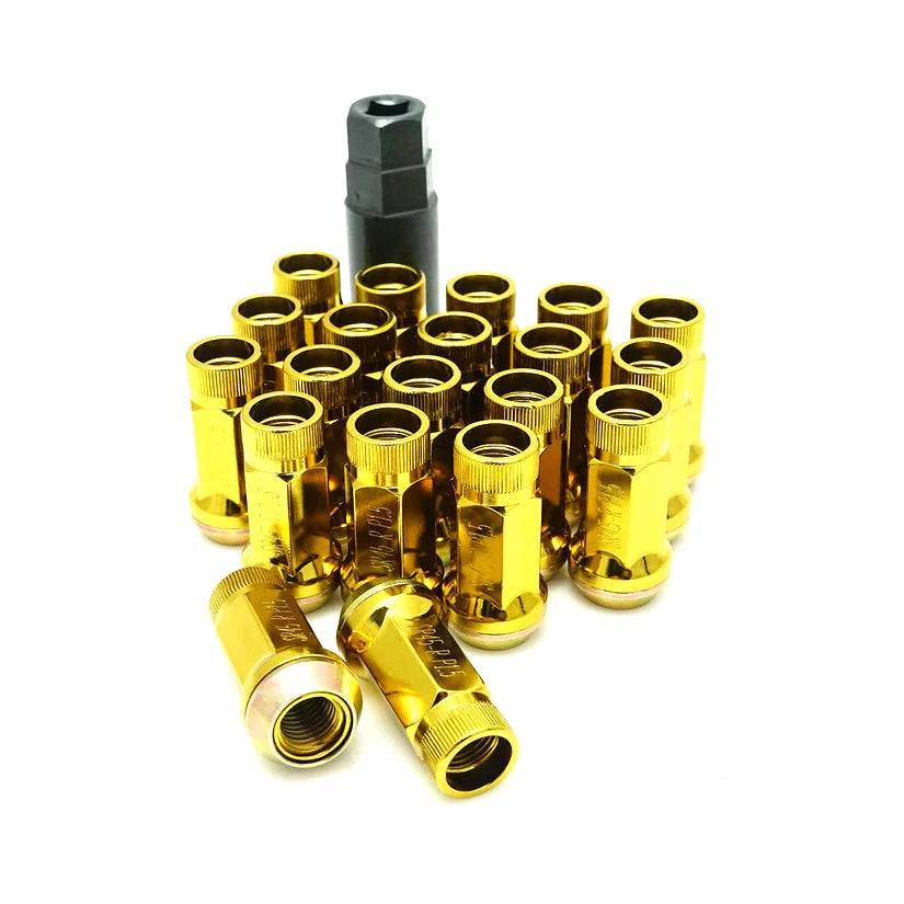 Muteki Sr45R Open End Wheel Nuts 12X1.25 / Yellow & Studs