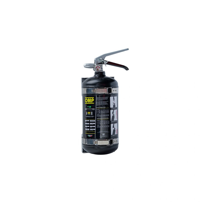 OMP Hand Held Extinguisher 2.4kg Ecolife Plus Steel Bottle Black