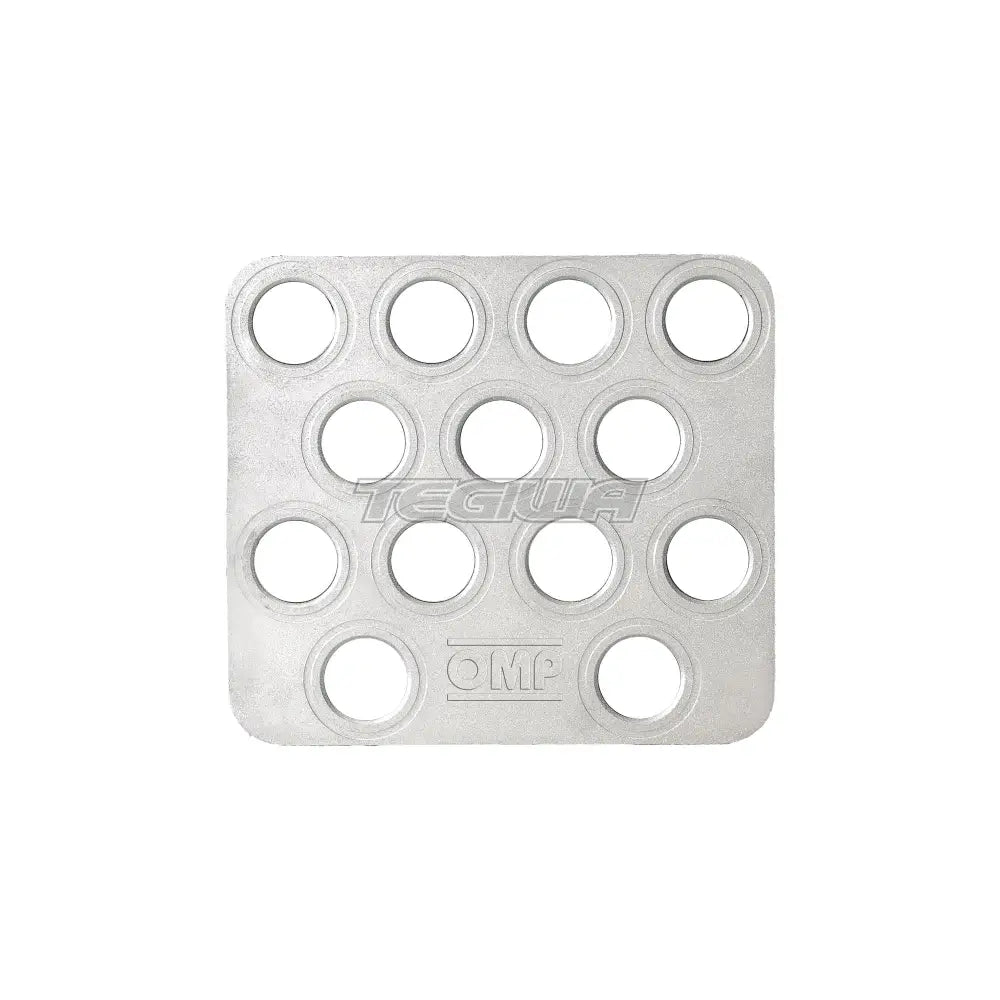 Omp Co-Driver’s Footrest In Sandblasted Aluminium Silver Pedals