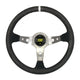 Omp Corsica Black Suede Steering Wheel Silver Wheels And Accessories
