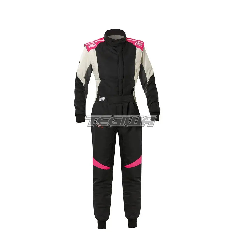 OMP First Elle my2025 Womens Race Suit FIA 8856-2018 Black / Fuchsia / EU Size 38 Suits