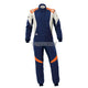 OMP First Evo my2025 Overall FIA 8856-2018 Navy / Orange / EU Size 42 Suits