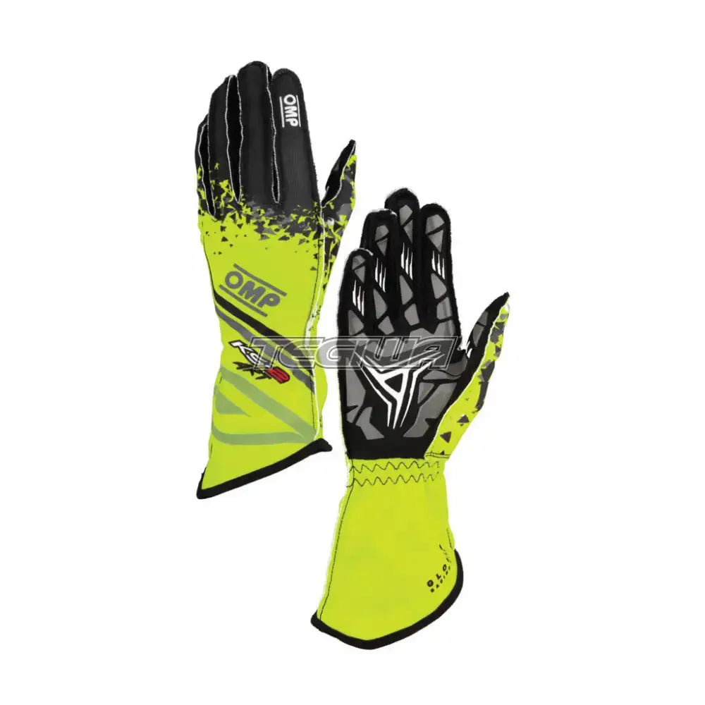 OMP KS-2 Art my2025 Kart Gloves Yellow / Black / 4 Kids Gloves