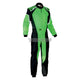OMP KS-3 Kart Overall / Black/Fluo Green / Size EU 54 - CLEARANCE Black / Fluorescent Green / EU Size 54 Suits
