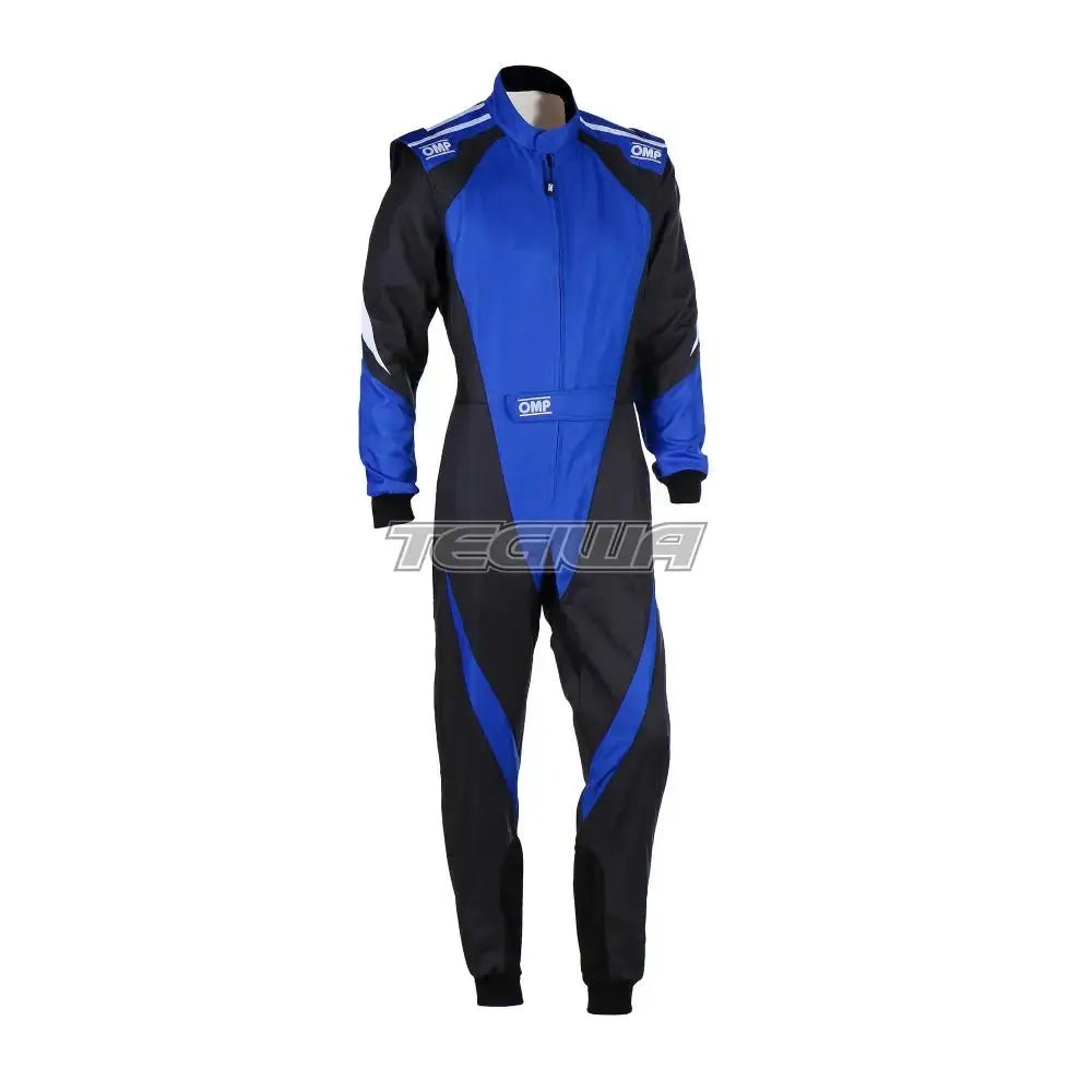 OMP KS-3X Kart Overall Black / Blue / EU Size 42 Suits