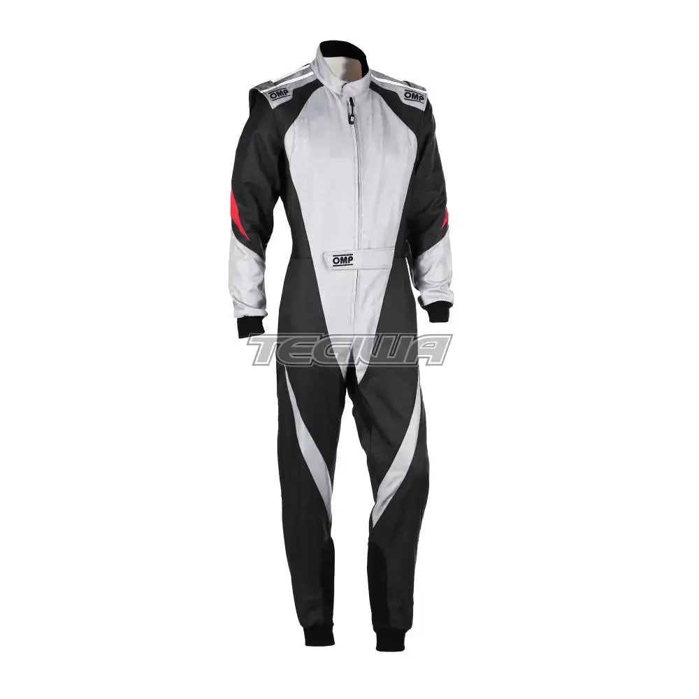 OMP KS-3X Kart Overall Grey / Black / EU Size 42 Suits