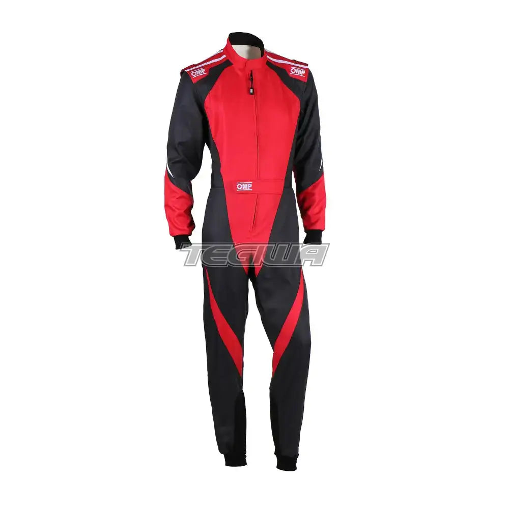 OMP KS-3X Kart Overall Kids Black / Red / 120 Kids Suits