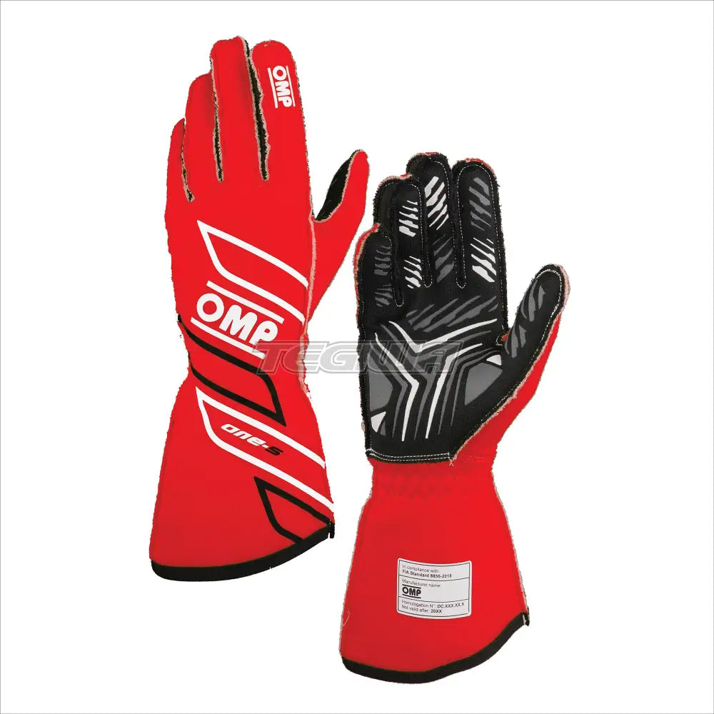 OMP One-S Gloves my2025 FIA 8856-2018 Red / L Gloves