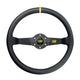 Omp Rally 350Mm 2-Spoke Black Leather Steering Wheel Wheels And Accessories