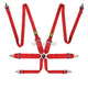 Omp Safety Harness First 3 + 2In Pull Up Fia 8853-2016 Red Harnesses