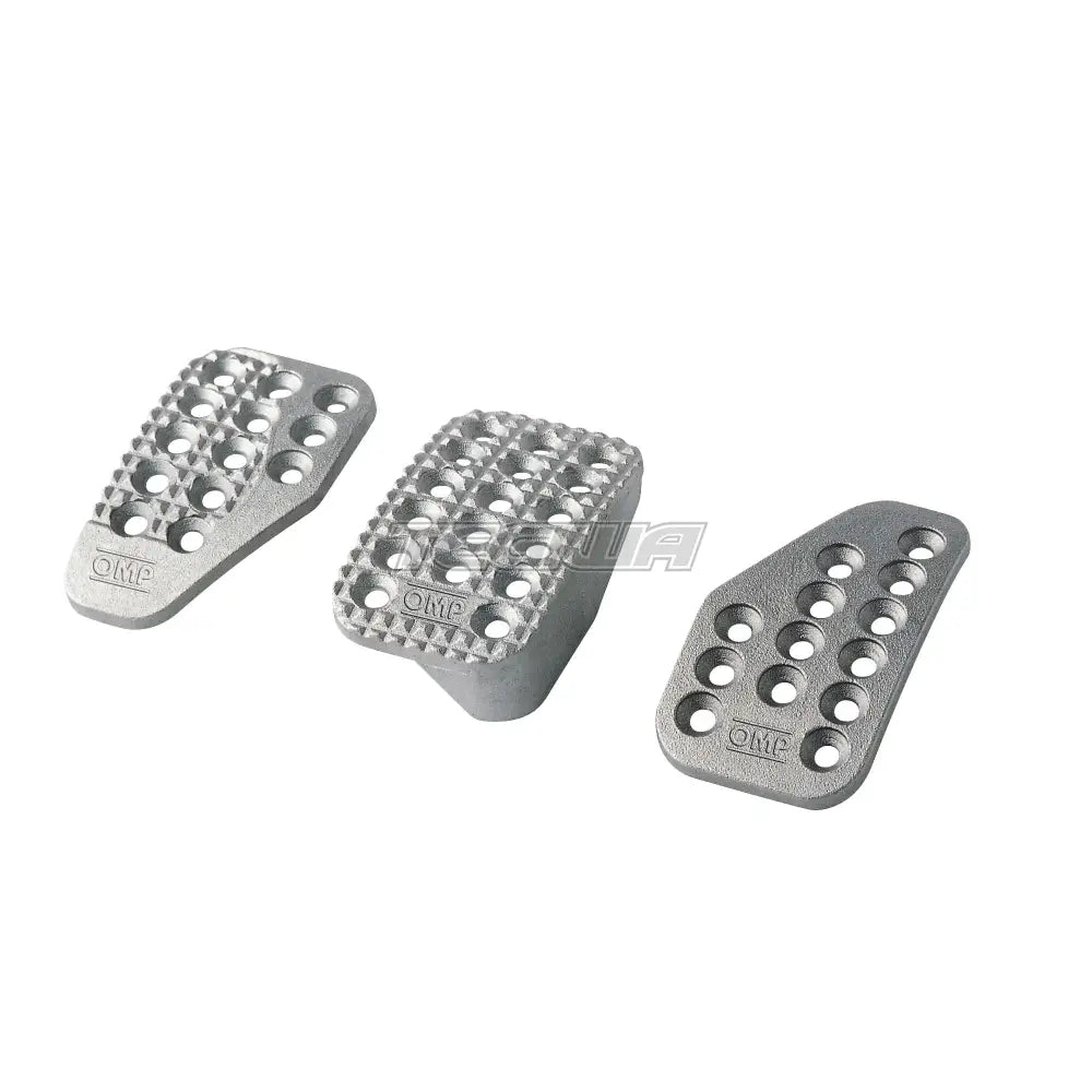 Omp Set 3 Pedals In Sand-Blasted Alu Silver