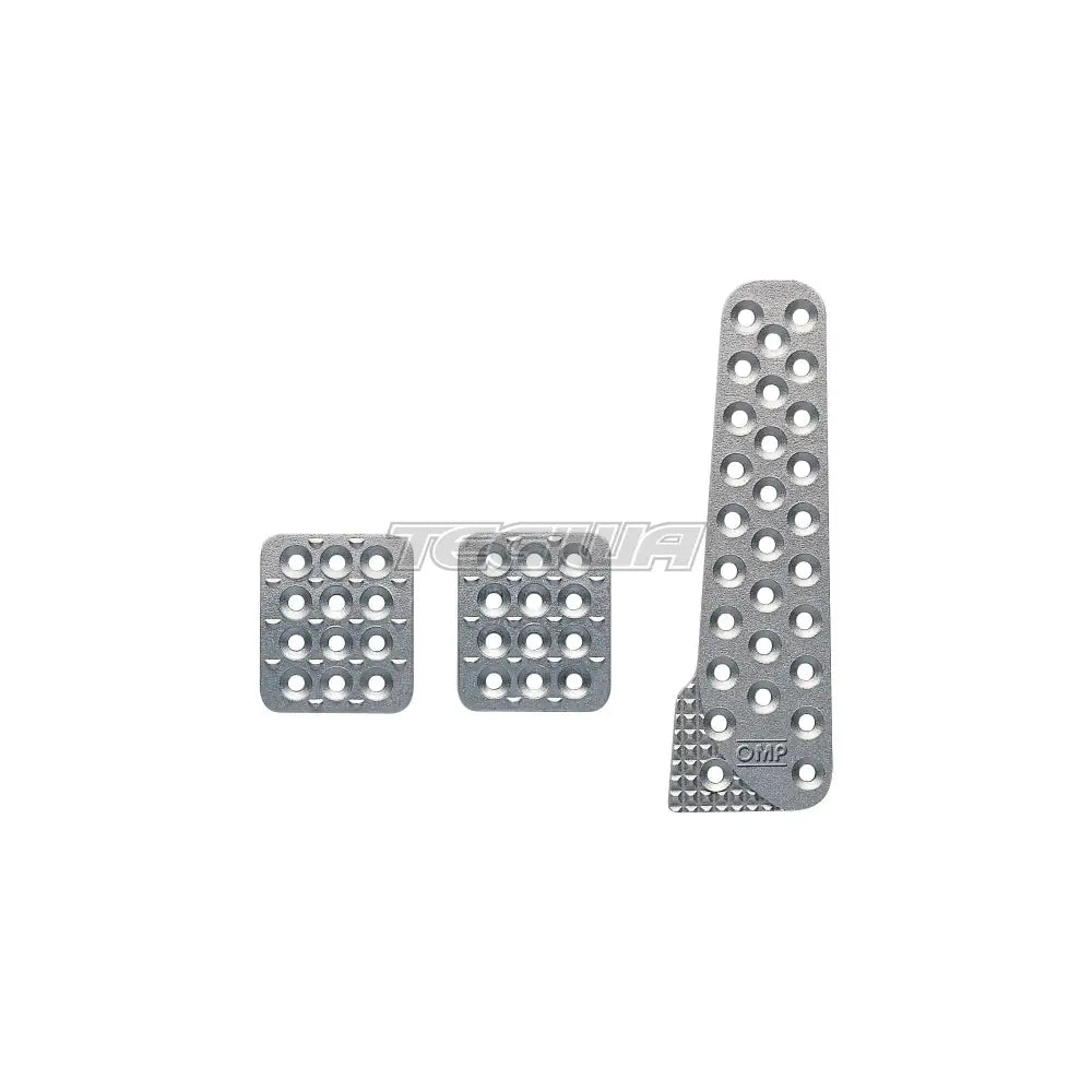 OMP Set 3 Pedals Sand-Blasted Alu Silver - Clearance