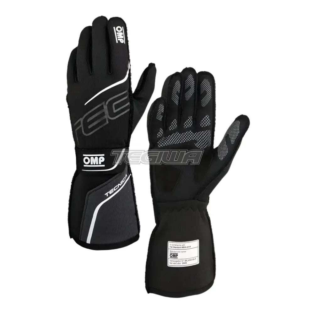 OMP Tecnica Gloves my2025 FIA 8856-2018 Black / Anthracite / L Gloves