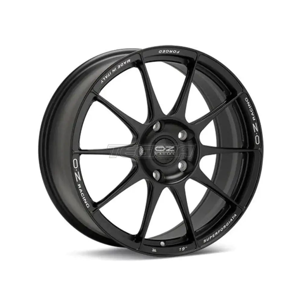 OZ Atelier Forged Superforgiata Alloy Wheel 19x10 ET61 5x130 Matt Black Milled Lettering 71.5mm CB Alloy Wheels