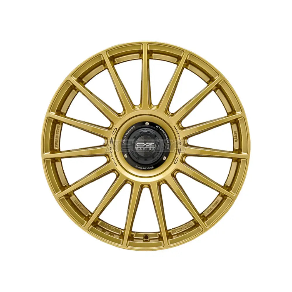 OZ Sport Supertur Evoluzione Alloy Wheel 19x8.5 ET44 5x112 Race Gold Black Lettering 75mm CB Alloy Wheels