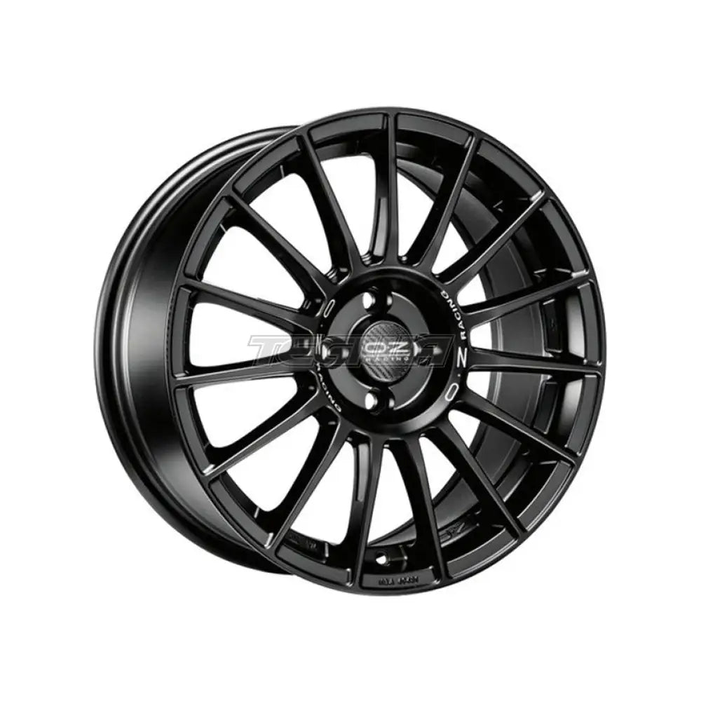 OZ Sport Superturismo LM Alloy Wheel 17x7.5 ET42 4x100 Matt Black Silver Lettering 68mm CB Alloy Wheels