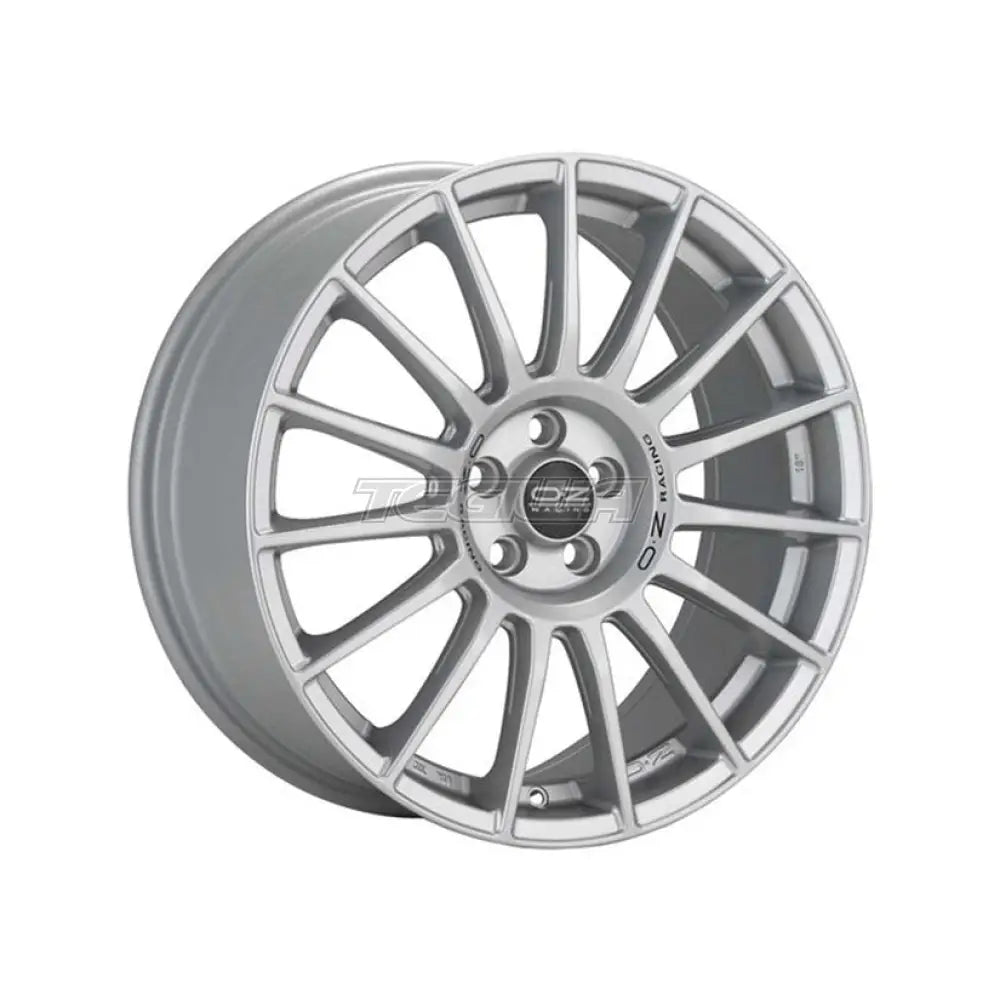 OZ Sport Superturismo LM Alloy Wheel 18x8 ET48 5x112 Matt Race Silver Black Lettering 75mm CB Alloy Wheels