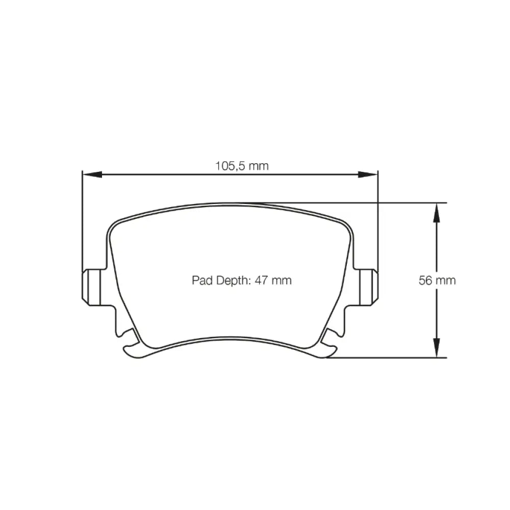 Pagid Brake Pads Audi TT 3.2 V6 Quattro Disc 288mm 43744 Brake Pads