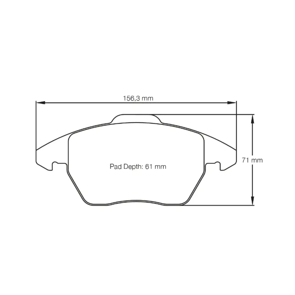 Pagid Brake Pads Audi TT 3.2 V6 Quattro Disc 288mm 43744 Brake Pads
