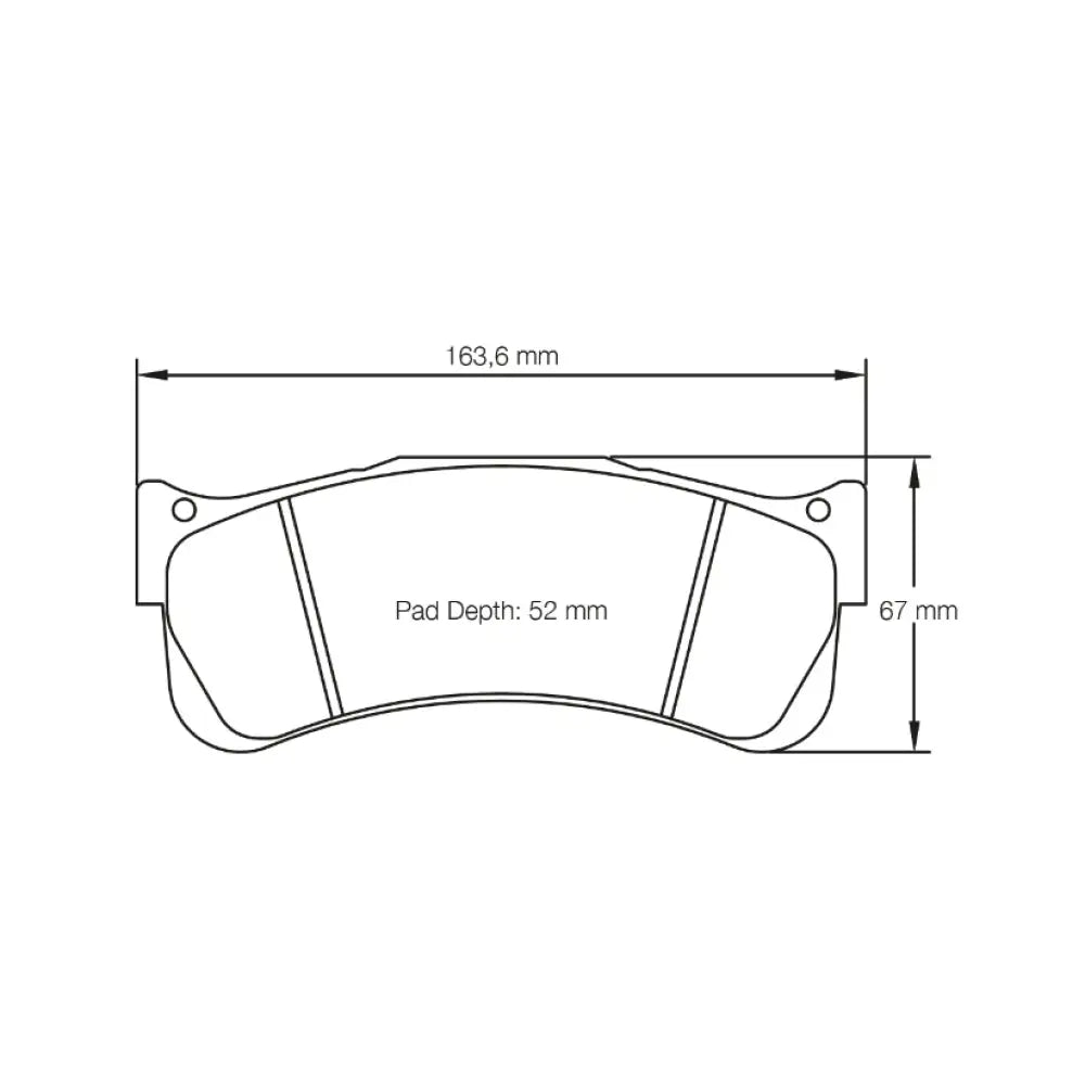 Pagid Brake Pads Brembo 07.7293. 6 Piston [Type 164 Or B24 Family] Caliper Brake Pads