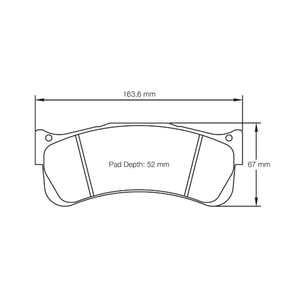 Pagid Brake Pads Brembo 07.7293. 6 Piston [Type 164 Or B24 Family] Caliper Brake Pads