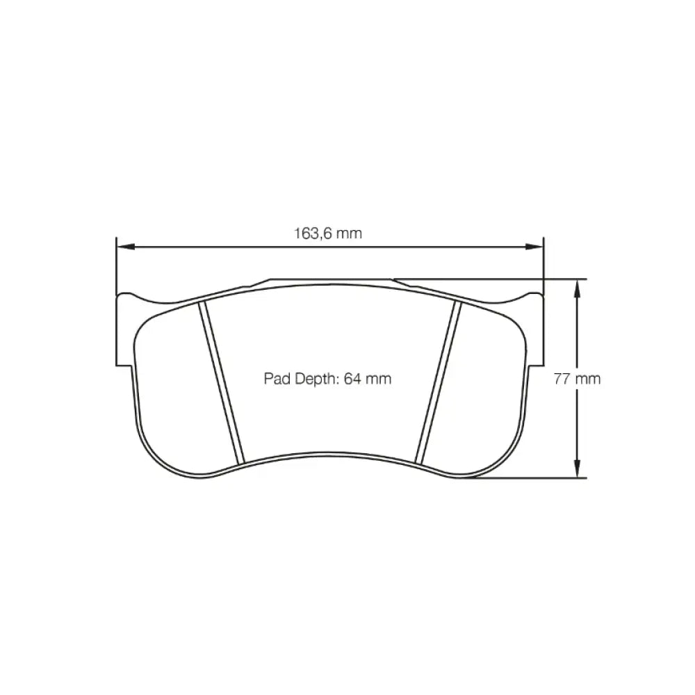 Pagid Brake Pads Brembo Type B28 Family; 6 Piston D64 Wide Caliper Brake Pads